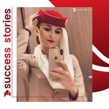 Cabin crew success story after Flight Attendant USA course and New York photo session — Emirates cabin crew in Dubai, USA candidate